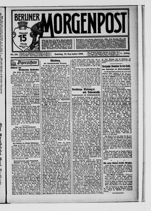 Berliner Morgenpost vom 13.09.1908
