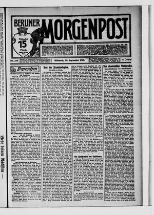 Berliner Morgenpost vom 30.09.1908