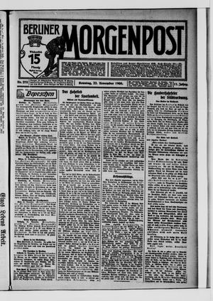 Berliner Morgenpost vom 22.11.1908