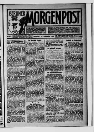 Berliner Morgenpost vom 25.11.1908