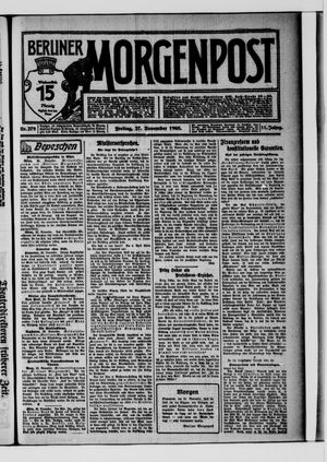 Berliner Morgenpost vom 27.11.1908