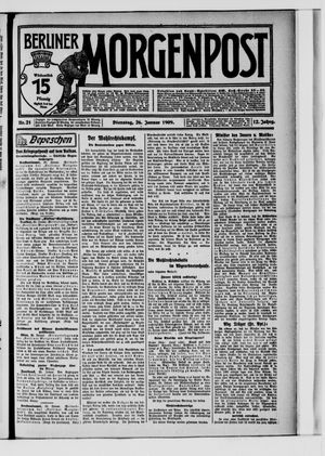 Berliner Morgenpost on Jan 26, 1909