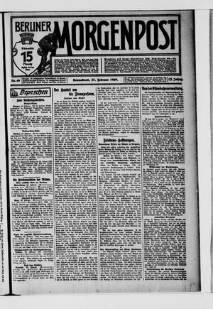 Berliner Morgenpost vom 27.02.1909