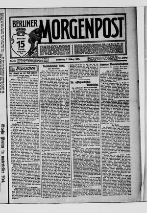 Berliner Morgenpost vom 07.03.1909
