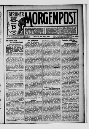 Berliner Morgenpost vom 10.03.1909