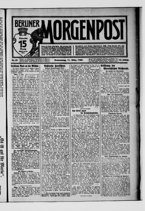 Berliner Morgenpost vom 11.03.1909