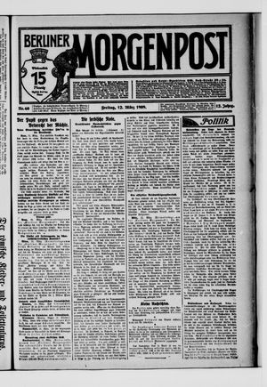 Berliner Morgenpost vom 12.03.1909