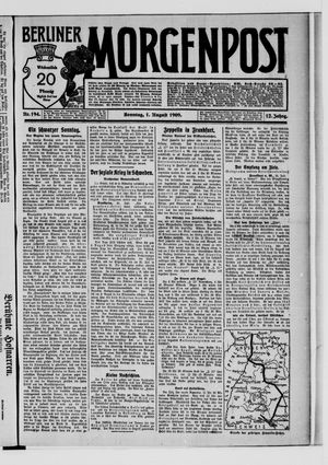 Berliner Morgenpost vom 01.08.1909