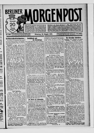 Berliner Morgenpost vom 10.08.1909