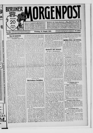 Berliner Morgenpost vom 15.08.1909