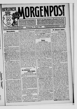 Berliner Morgenpost vom 19.08.1909