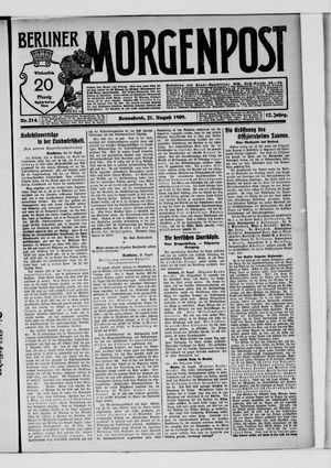 Berliner Morgenpost vom 21.08.1909