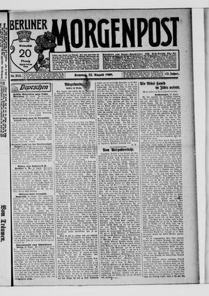Berliner Morgenpost vom 22.08.1909