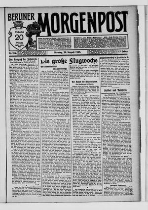 Berliner Morgenpost vom 23.08.1909