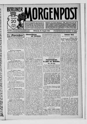Berliner Morgenpost vom 25.08.1909