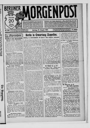 Berliner Morgenpost vom 27.08.1909