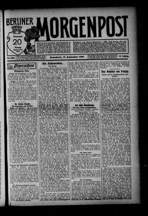 Berliner Morgenpost vom 18.09.1909