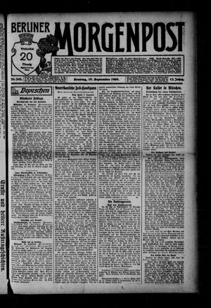 Berliner Morgenpost vom 19.09.1909