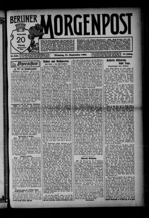 Berliner Morgenpost vom 21.09.1909