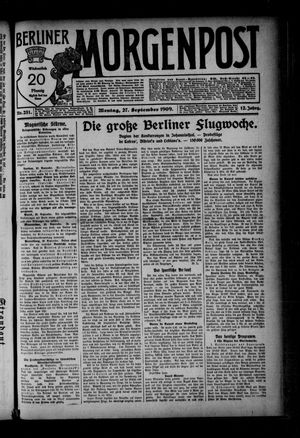 Berliner Morgenpost vom 27.09.1909