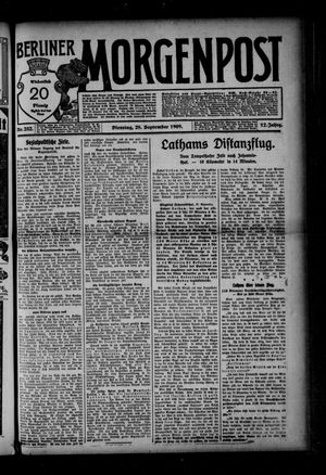 Berliner Morgenpost vom 28.09.1909