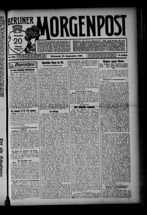 Berliner Morgenpost on Sep 29, 1909