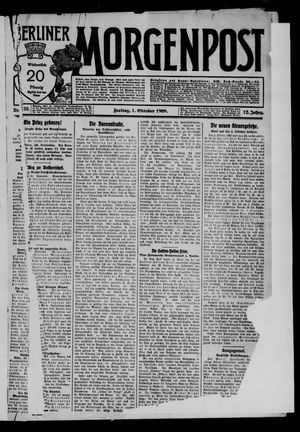Berliner Morgenpost vom 01.10.1909
