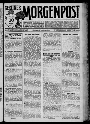 Berliner Morgenpost vom 11.10.1909