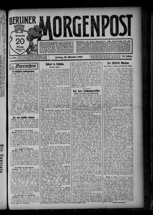 Berliner Morgenpost vom 22.10.1909