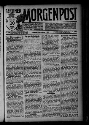 Berliner Morgenpost vom 24.10.1909