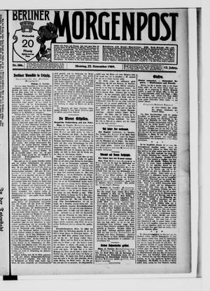 Berliner Morgenpost vom 22.11.1909