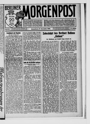 Berliner Morgenpost vom 27.11.1909