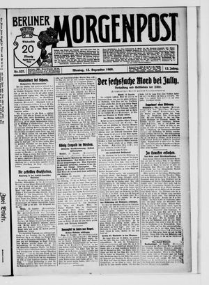 Berliner Morgenpost vom 13.12.1909