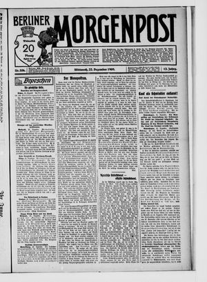 Berliner Morgenpost vom 22.12.1909