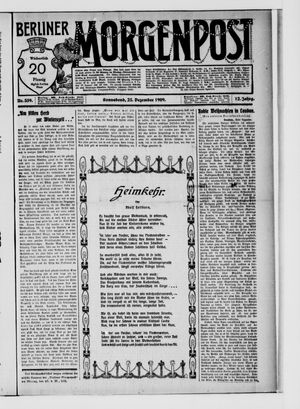 Berliner Morgenpost vom 25.12.1909