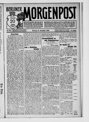 Berliner Morgenpost vom 27.12.1909