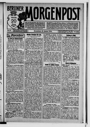 Berliner Morgenpost on Jan 22, 1910