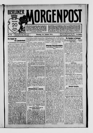 Berliner Morgenpost vom 16.01.1911