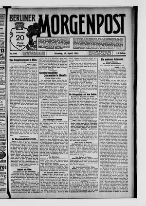 Berliner Morgenpost vom 10.04.1911