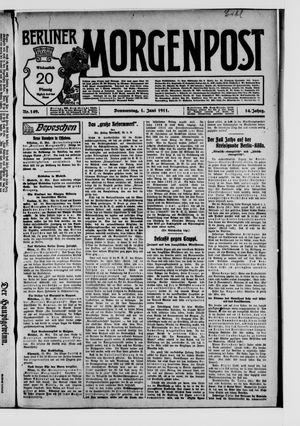 Berliner Morgenpost vom 01.06.1911