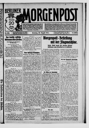 Berliner Morgenpost vom 20.08.1911