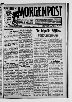 Berliner Morgenpost vom 27.09.1911