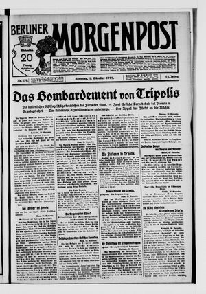 Berliner Morgenpost vom 01.10.1911
