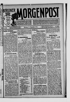 Berliner Morgenpost vom 11.12.1911