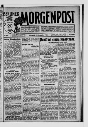 Berliner Morgenpost vom 27.12.1911