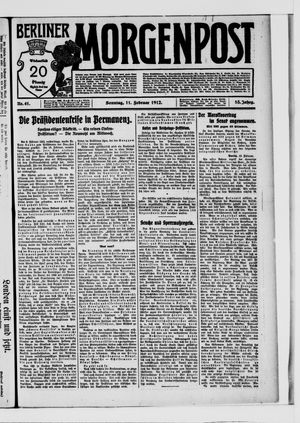 Berliner Morgenpost vom 11.02.1912