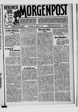 Berliner Morgenpost vom 18.02.1912