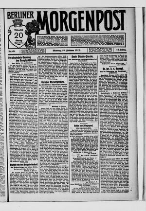 Berliner Morgenpost on Feb 19, 1912