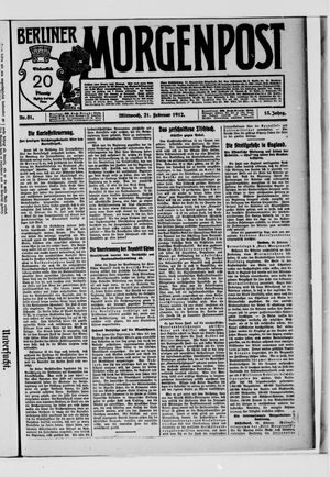 Berliner Morgenpost vom 21.02.1912