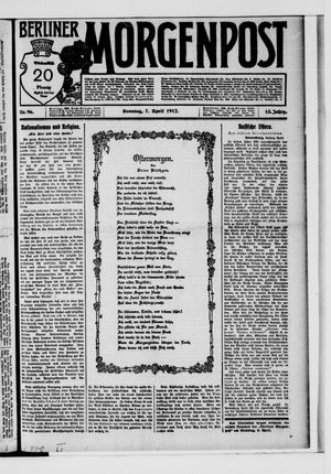 Berliner Morgenpost vom 07.04.1912